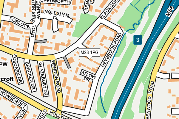 M23 1PG map - OS OpenMap – Local (Ordnance Survey)