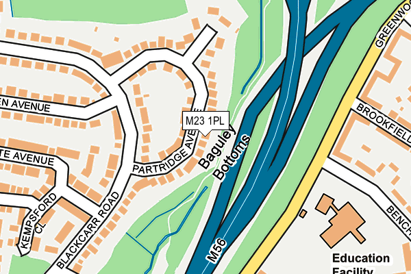 M23 1PL map - OS OpenMap – Local (Ordnance Survey)