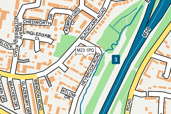 M23 1PQ map - OS OpenMap – Local (Ordnance Survey)