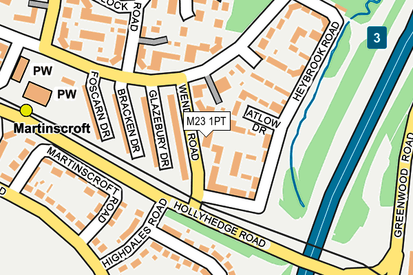 M23 1PT map - OS OpenMap – Local (Ordnance Survey)