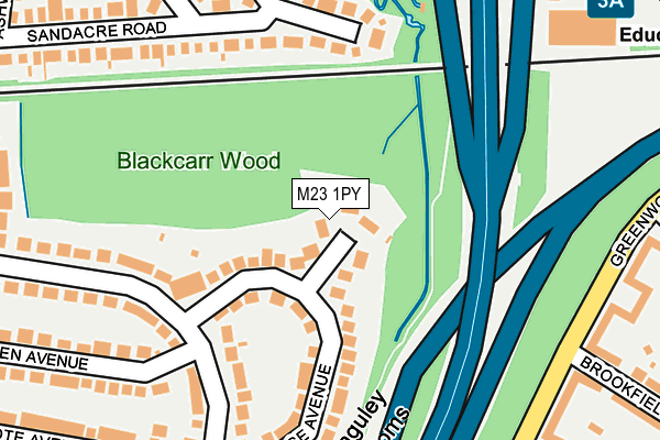 M23 1PY map - OS OpenMap – Local (Ordnance Survey)