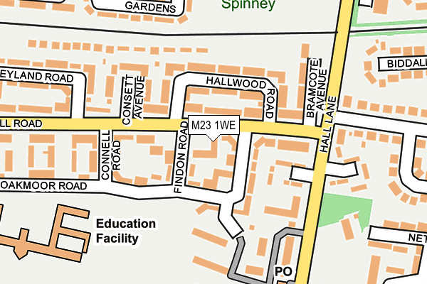 M23 1WE map - OS OpenMap – Local (Ordnance Survey)