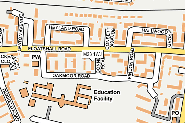 M23 1WJ map - OS OpenMap – Local (Ordnance Survey)