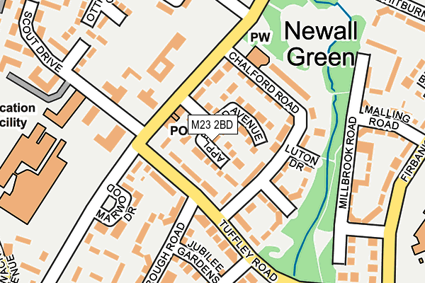 M23 2BD map - OS OpenMap – Local (Ordnance Survey)