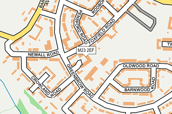M23 2EF map - OS OpenMap – Local (Ordnance Survey)