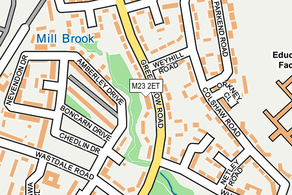 M23 2ET map - OS OpenMap – Local (Ordnance Survey)