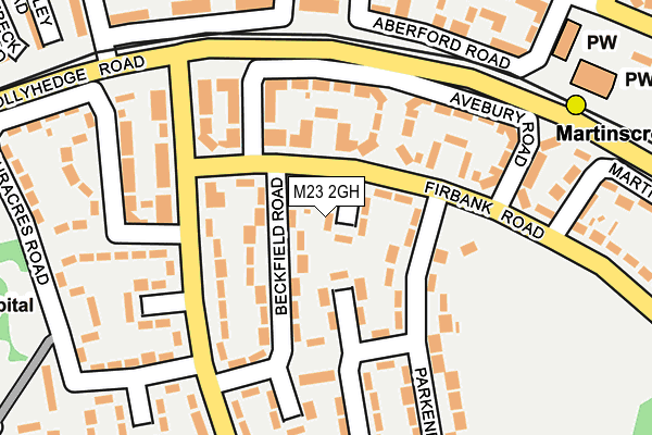 M23 2GH map - OS OpenMap – Local (Ordnance Survey)
