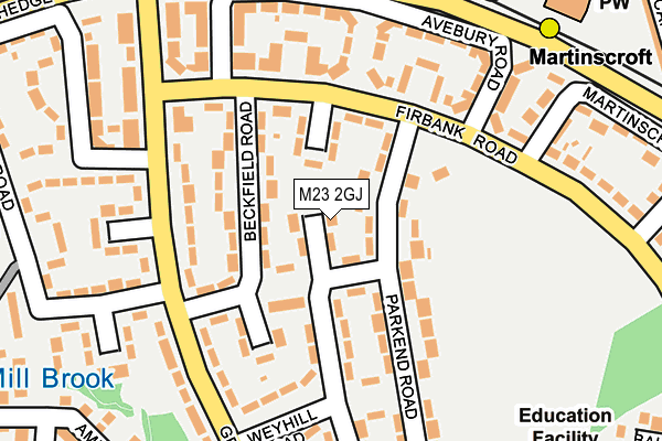 M23 2GJ map - OS OpenMap – Local (Ordnance Survey)