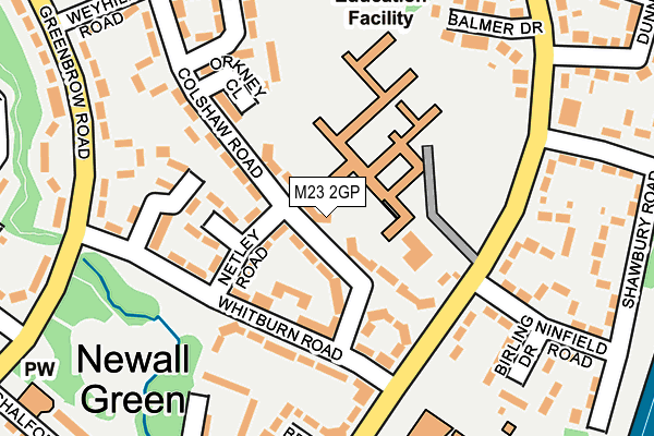 M23 2GP map - OS OpenMap – Local (Ordnance Survey)