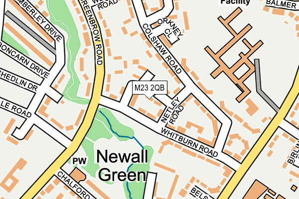 M23 2QB map - OS OpenMap – Local (Ordnance Survey)