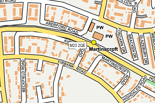 M23 2QE map - OS OpenMap – Local (Ordnance Survey)