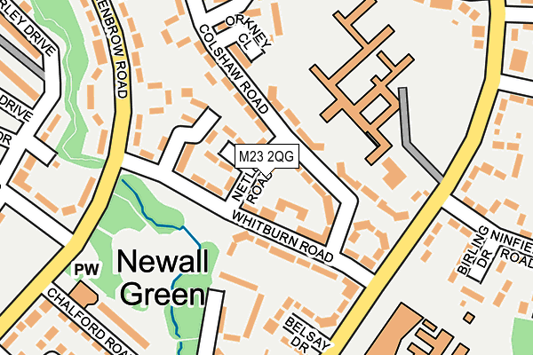 M23 2QG map - OS OpenMap – Local (Ordnance Survey)