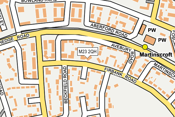 M23 2QH map - OS OpenMap – Local (Ordnance Survey)