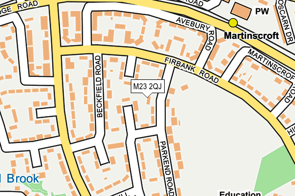 M23 2QJ map - OS OpenMap – Local (Ordnance Survey)