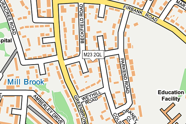 M23 2QL map - OS OpenMap – Local (Ordnance Survey)