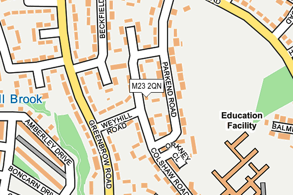 M23 2QN map - OS OpenMap – Local (Ordnance Survey)