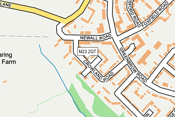 M23 2QT map - OS OpenMap – Local (Ordnance Survey)