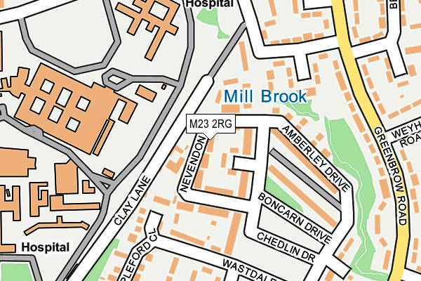 M23 2RG map - OS OpenMap – Local (Ordnance Survey)