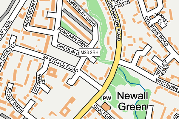 M23 2RH map - OS OpenMap – Local (Ordnance Survey)