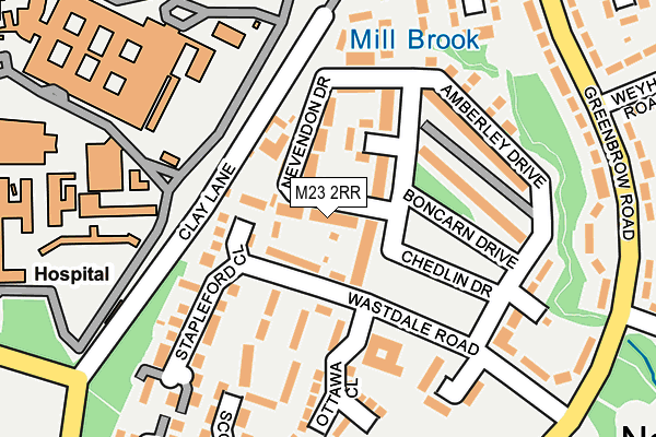 M23 2RR map - OS OpenMap – Local (Ordnance Survey)