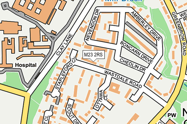 M23 2RS map - OS OpenMap – Local (Ordnance Survey)