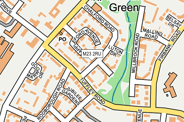 M23 2RU map - OS OpenMap – Local (Ordnance Survey)