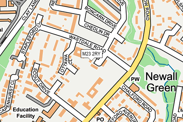 M23 2RY map - OS OpenMap – Local (Ordnance Survey)
