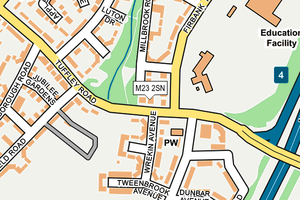 M23 2SN map - OS OpenMap – Local (Ordnance Survey)