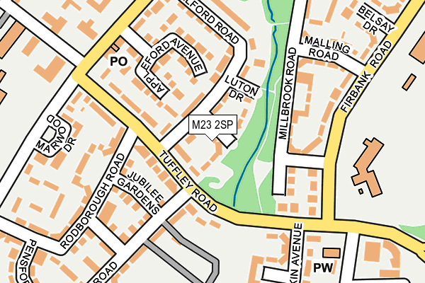 M23 2SP map - OS OpenMap – Local (Ordnance Survey)