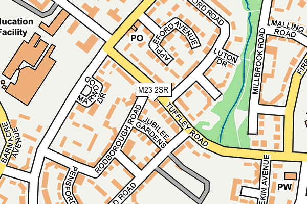 M23 2SR map - OS OpenMap – Local (Ordnance Survey)