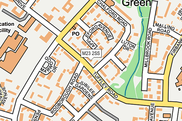 M23 2SS map - OS OpenMap – Local (Ordnance Survey)