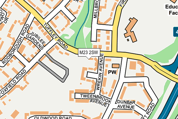 M23 2SW map - OS OpenMap – Local (Ordnance Survey)