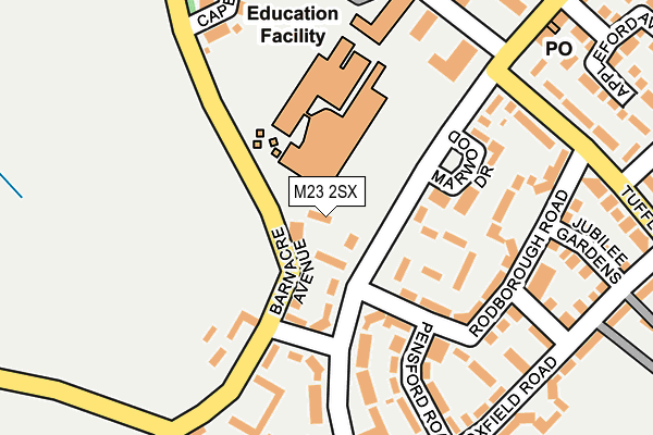 M23 2SX map - OS OpenMap – Local (Ordnance Survey)