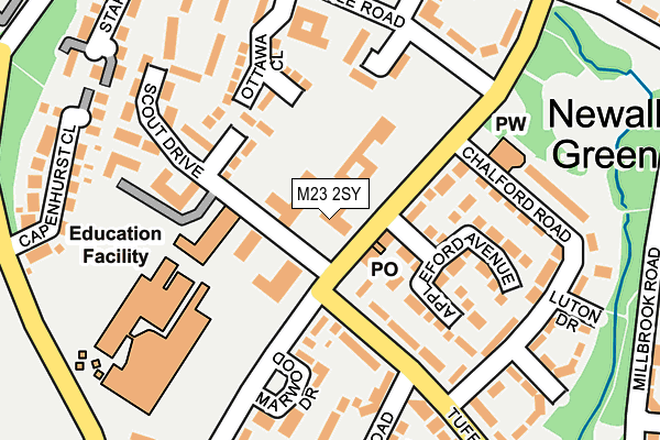 M23 2SY map - OS OpenMap – Local (Ordnance Survey)