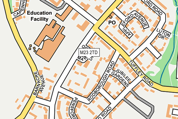 M23 2TD map - OS OpenMap – Local (Ordnance Survey)
