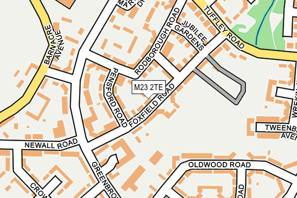 M23 2TE map - OS OpenMap – Local (Ordnance Survey)