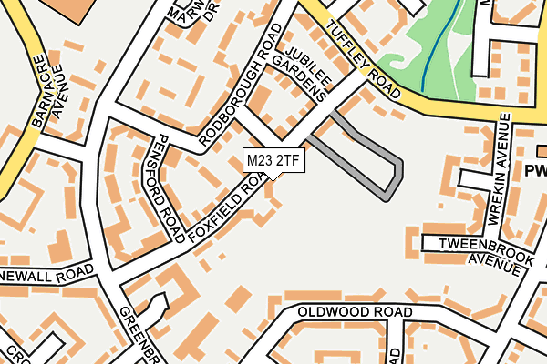 M23 2TF map - OS OpenMap – Local (Ordnance Survey)