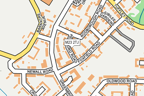 M23 2TJ map - OS OpenMap – Local (Ordnance Survey)