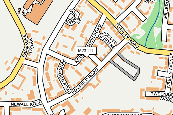 M23 2TL map - OS OpenMap – Local (Ordnance Survey)