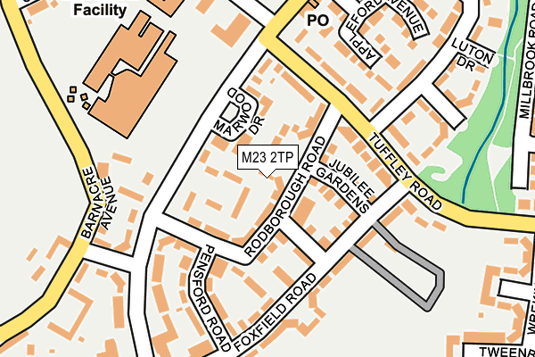 M23 2TP map - OS OpenMap – Local (Ordnance Survey)