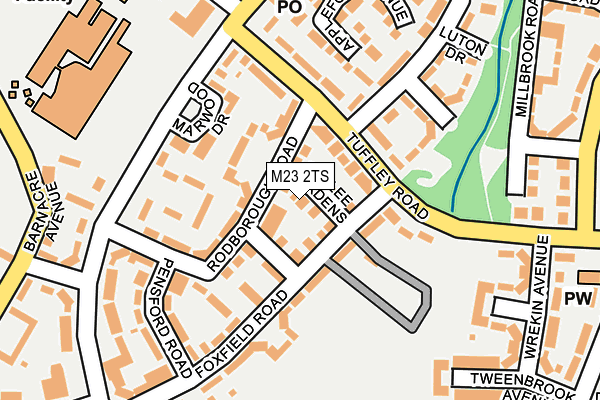 M23 2TS map - OS OpenMap – Local (Ordnance Survey)