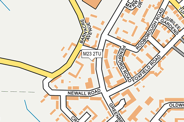 M23 2TU map - OS OpenMap – Local (Ordnance Survey)