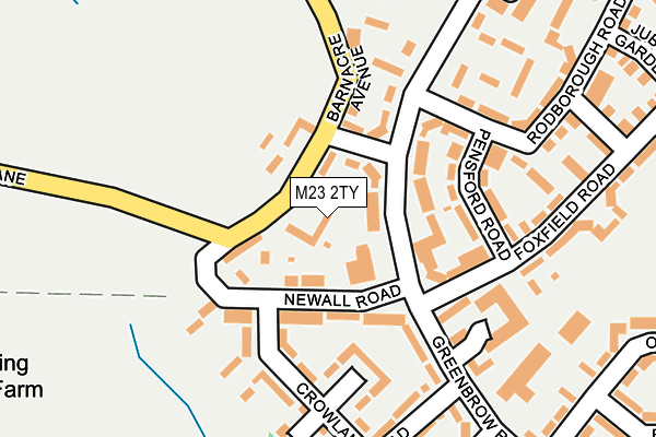 M23 2TY map - OS OpenMap – Local (Ordnance Survey)