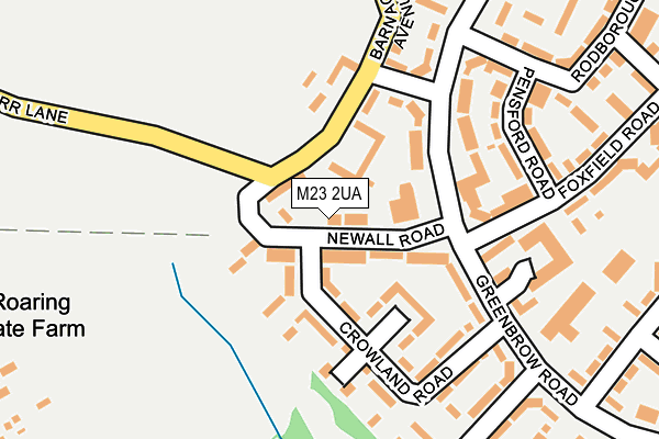 M23 2UA map - OS OpenMap – Local (Ordnance Survey)