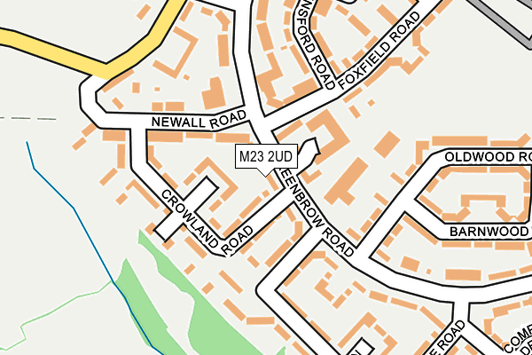 M23 2UD map - OS OpenMap – Local (Ordnance Survey)