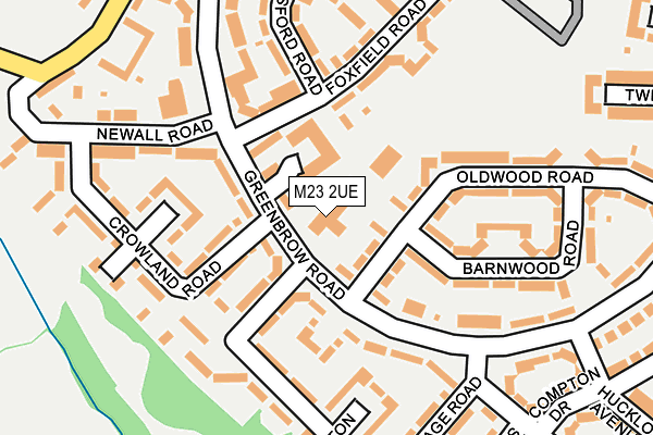 M23 2UE map - OS OpenMap – Local (Ordnance Survey)