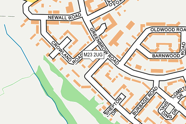 M23 2UG map - OS OpenMap – Local (Ordnance Survey)