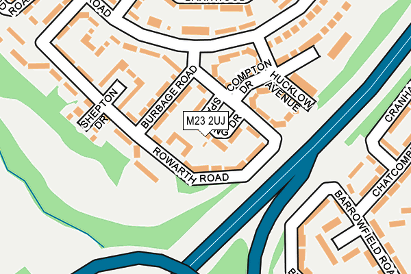 M23 2UJ map - OS OpenMap – Local (Ordnance Survey)