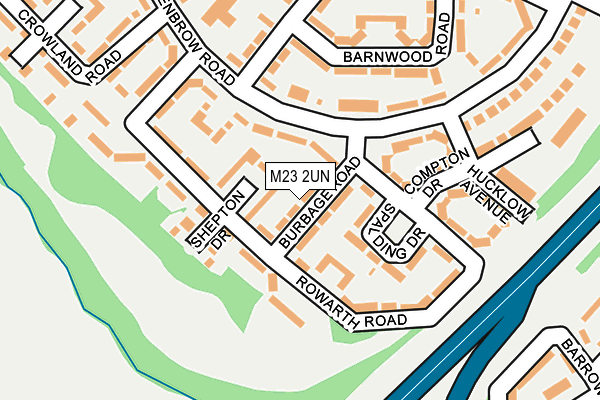 M23 2UN map - OS OpenMap – Local (Ordnance Survey)