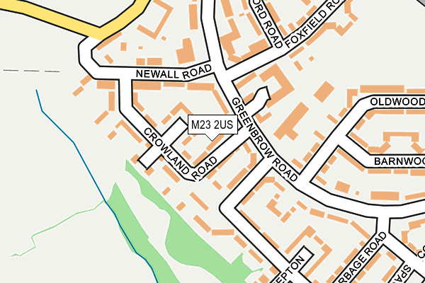 M23 2US map - OS OpenMap – Local (Ordnance Survey)